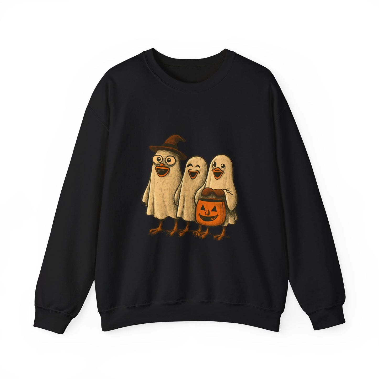 Halloween Bird Costume Sweatshirt, Cute Bird Trio Shirt, Spooky Fun Halloween Apparel, Funny Bird Halloween Design, Trick or Treat Sweatshirt