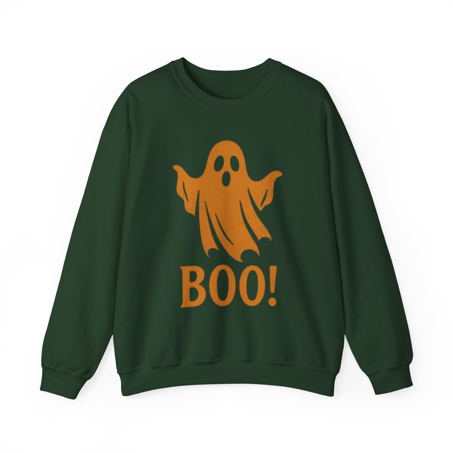 Boo! Ghost Sweatshirt for Halloween Fun, Cozy Crewneck for Fall Celebrations, Perfect Gift for Haunted Days