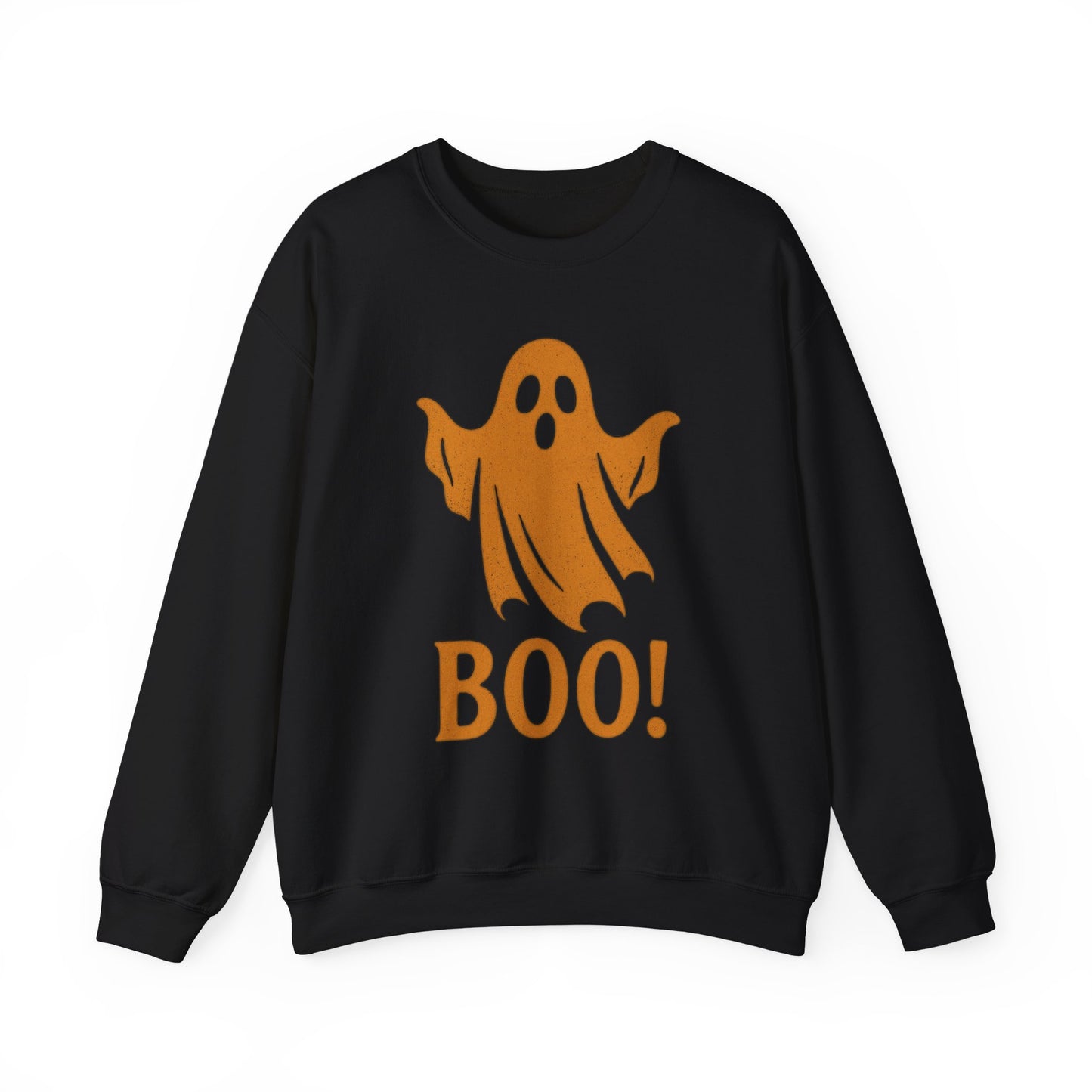 Boo! Ghost Sweatshirt for Halloween Fun, Cozy Crewneck for Fall Celebrations, Perfect Gift for Haunted Days