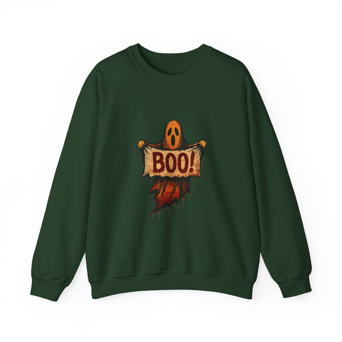 Halloween Boo Ghost Sweatshirt, Cute Ghost with Boo Sign, Spooky Fun Halloween Shirt, Trick or Treat Apparel, Halloween Ghost Shirt