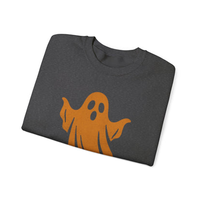 Boo! Ghost Sweatshirt for Halloween Fun, Cozy Crewneck for Fall Celebrations, Perfect Gift for Haunted Days