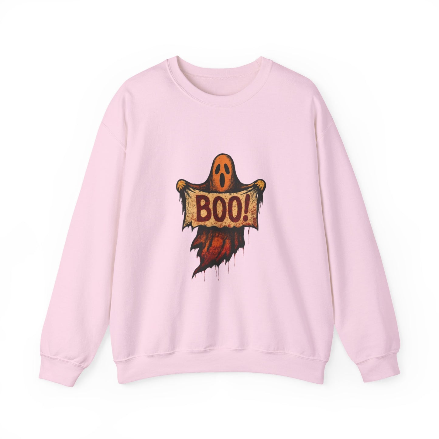 Halloween Boo Ghost Sweatshirt, Cute Ghost with Boo Sign, Spooky Fun Halloween Shirt, Trick or Treat Apparel, Halloween Ghost Shirt