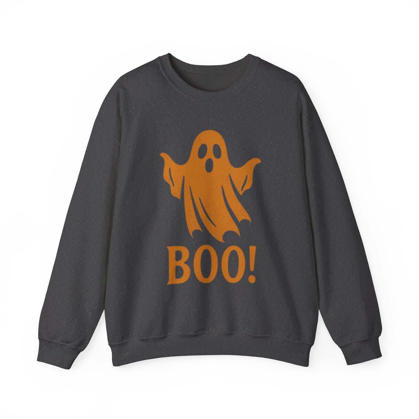 Boo! Ghost Sweatshirt for Halloween Fun, Cozy Crewneck for Fall Celebrations, Perfect Gift for Haunted Days