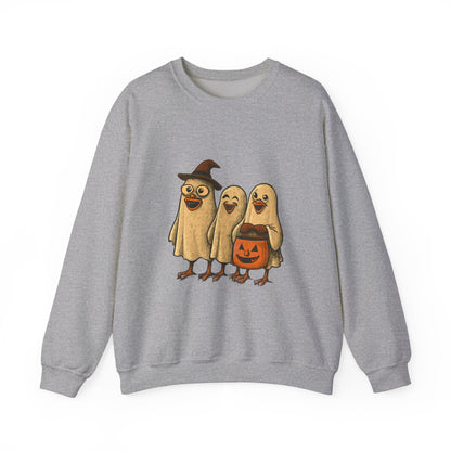 Halloween Bird Costume Sweatshirt, Cute Bird Trio Shirt, Spooky Fun Halloween Apparel, Funny Bird Halloween Design, Trick or Treat Sweatshirt