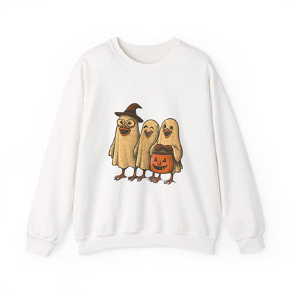 Halloween Bird Costume Sweatshirt, Cute Bird Trio Shirt, Spooky Fun Halloween Apparel, Funny Bird Halloween Design, Trick or Treat Sweatshirt