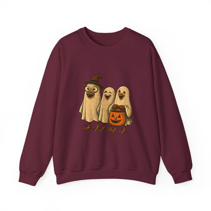 Halloween Bird Costume Sweatshirt, Cute Bird Trio Shirt, Spooky Fun Halloween Apparel, Funny Bird Halloween Design, Trick or Treat Sweatshirt